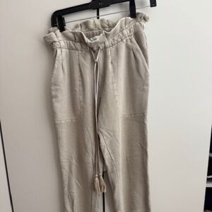 Something Navy Meghan Paperbag Sweatpants - Tan